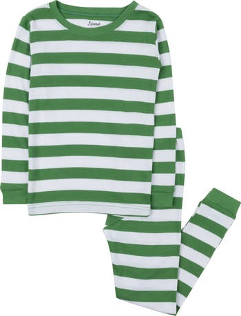 Полосатый пижамный комплект из топа и брюк с длинным рукавом Leveret