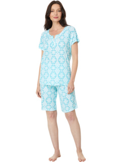 Пижама-бермуды с короткими рукавами и принтом Karen Neuburger