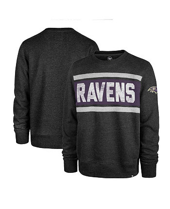 Мужской черный пуловер с принтом Baltimore Ravens Bypass Tribeca '47 Brand