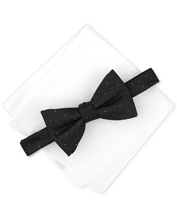 Мужской комплект с галстуком-бабочкой в горошек и однотонным нагрудным платком Brookes, созданный для Macy's Alfani