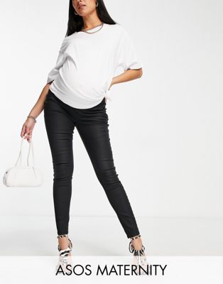 Черные джинсы скинни ASOS DESIGN Maternity Ultimate ASOS Maternity