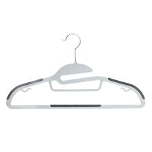 Simplify 8-pack Ultimate Razor Thin S-Shape Collar Saver Nonslip Suit & Shirt Hangers with Tie Bar Simplify