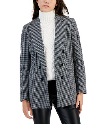 Женский двубортный пиджак геометрической вязки, созданный для Macy's Bar III
