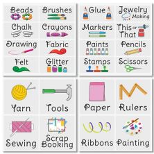 mDesign Labels for Craft Room Storage and Organizing, Includes 24 Labels MDesign