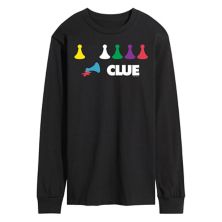 Men's Clue Game Pieces Long Sleeve Graphic Tee by Hasbro HASBRO