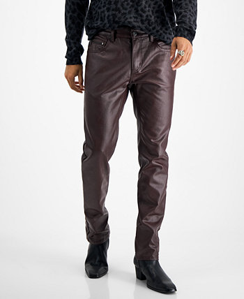 Мужские кожаные брюки скинни, созданные для Macy's INC International Concepts