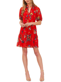 Floral Short Sleeve Babydoll Dress CeCe