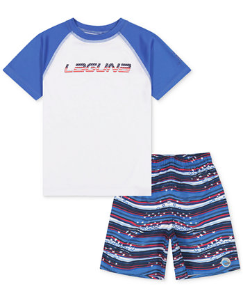 Топ для плавания со звездами и полосками Little Boys и шорты для плавания, комплект из 2 предметов Laguna