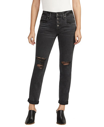 Женские зауженные джинсы-бойфренды со средней посадкой Silver Jeans Co.