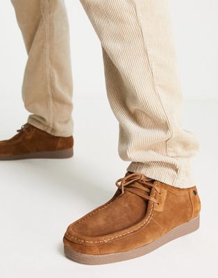 Светло-коричневые замшевые ботинки со шнуровкой Jack & Jones Jack & Jones