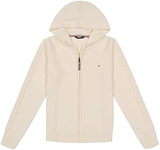 Tommy Hilfiger Long Sleeve Zip Cardigan Hooded Sweater Girls' Tommy Hilfiger