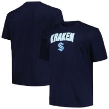 Men's Profile Navy Seattle Kraken Big & Tall Arch Over Logo T-Shirt Profile