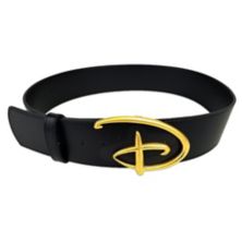 Ремень Disney, черная литая золотая пряжка с логотипом Signature D, ремень из натуральной кожи Buckle-Down