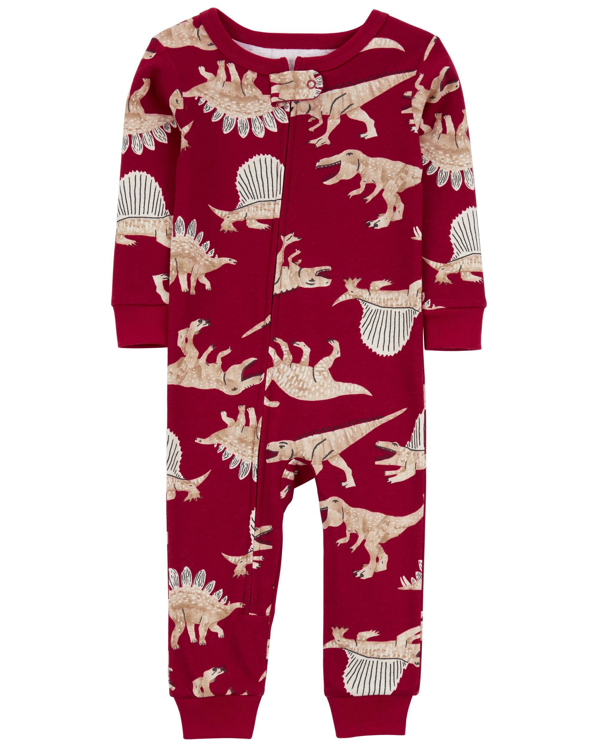 Цельная пижама без ножек из 100 % плотного хлопка с динозавром для малышей Carter's