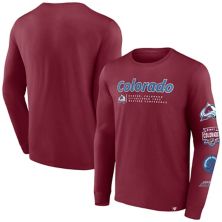 Men's Fanatics Branded Burgundy Colorado Avalanche Strike the Goal Long Sleeve T-Shirt Unbranded
