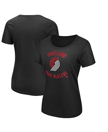 Женская черная футболка Portland Trail Blazers The Main Thing Majestic