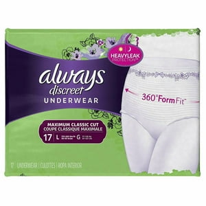 Always Discreet Underwear Maximum Absorbency Size Large - 3pks of 17 Visit the Always Store