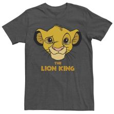 Мужская футболка Disney The Lion King Young Simba Face Disney