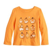 Toddler Girl Jumping Beans® Jack-o-Lantern Long Sleeve Faces Graphic Tee Jumping Beans