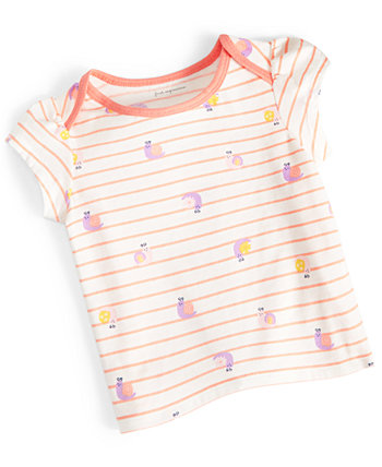 Полосатая футболка с принтом улиток для маленьких девочек, созданная для Macy's First Impressions