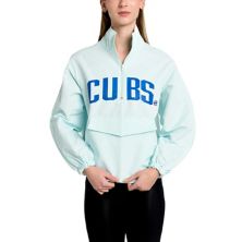 Women's Lusso Light Blue Chicago Cubs Parker Half-Zip Jacket Lusso