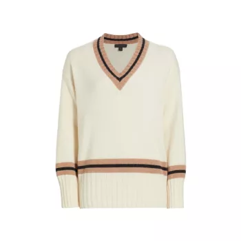 Пуловер из смеси альпаки и свитера Collection Varsity Saks Fifth Avenue