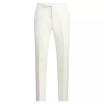 Льняные брюки со складками спереди Polo Ralph Lauren