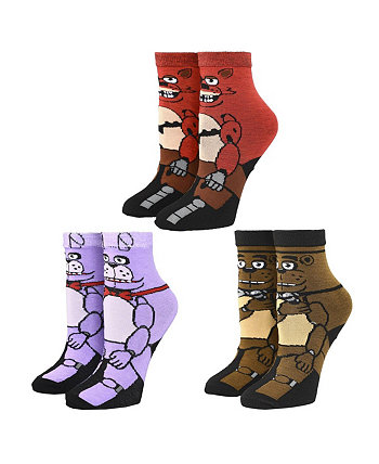 Youth Boys and Girls Five Nights at Freddy's Three-Pack Crew Socks Set BIOWORLD