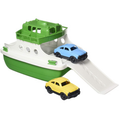 Green Toys Ferry Boat, Green/White CB - Pretend Play, Motor Skills, Kids Bath Toy Floating Vehicle. No BPA, phthalates, PVC. Dishwasher Safe, Recycled Plastic, Made in USA. Green Toys