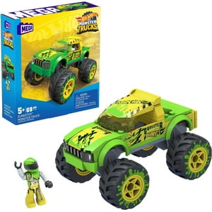 MEGA Hot Wheels Gunkster Monster Truck Building Toy Car with 1 Figure (69 Pieces) Mega