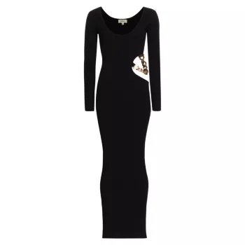 Sloane Chain Cut-Out Body-Con Dress L'AGENCE