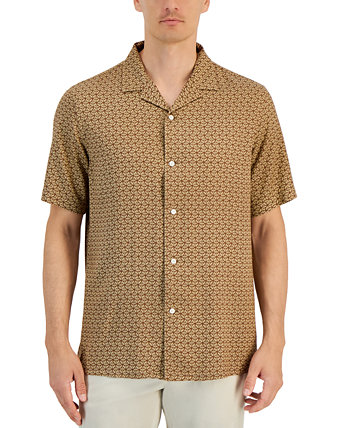 Мужская рубашка Tom Foulard с завышенной талией и коротким рукавом, созданная для Macy's Club Room