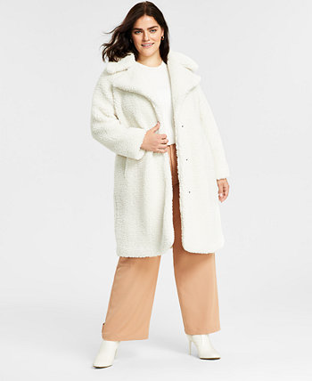 Женское плюшевое пальто больших размеров с воротником-стойкой, созданное для Macy's BCBGeneration