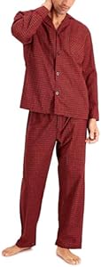 Hanes Men's Long Sleeve Plain Weave Pajama Set Hanes