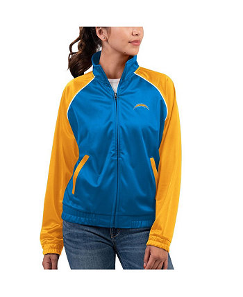 Women's Powder Blue Los Angeles Chargers Showup Fashion Dolman Full-Zip Track Jacket G-III