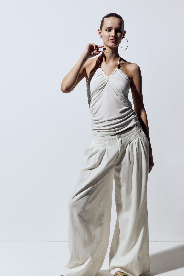 Linen-blend Dress Pants H&M