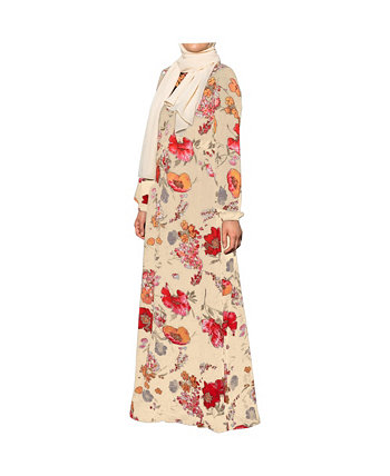 Женское макси-платье с цветочным принтом на шнуровке Urban Modesty