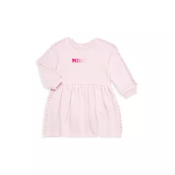 Платье-свитшот с оборками и логотипом для маленьких девочек Missoni