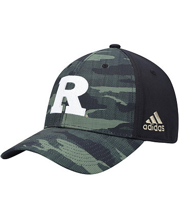 Мужская камуфляжная гибкая шляпа Rutgers Scarlet Knights в военном стиле Adidas