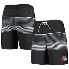 Men's G-III Sports by Carl Banks Black Cleveland Browns Coastline Volley Swim Shorts G-III Sports by Carl Banks