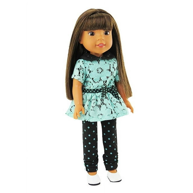 Polka Dots and Lace Pant Set For 14 Inch Dolls American Fashion World