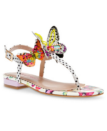 Dacie T-thong Sandal with Butterfly Details Betsey Johnson
