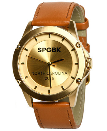 Мужские часы Ferguson с тремя стрелками, кварцевые, коричневые кожаные, 44 мм SPGBK Watches