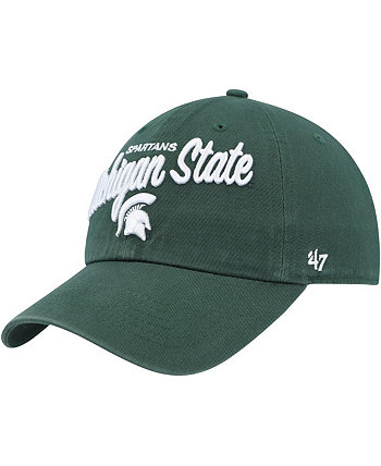 Женская зеленая регулируемая кепка Michigan State Spartans Phoebe Clean Up '47 Brand