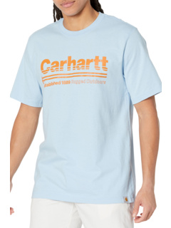 Свободная посадка Тяжелая футболка с коротким рукавом на открытом воздухе с графикой Carhartt