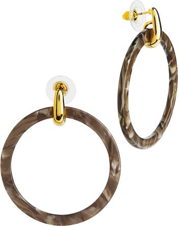 Серьги-гвоздики из круглой смолы из 14-каратного золота Sterling Forever