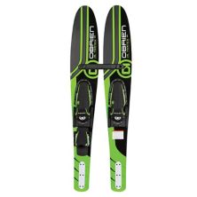 OBrien 54&#34; Jr. Vortex Combo Water Skis with X7 Bindings for Kids 2-Mens 7, Green O'Brien Water Sports