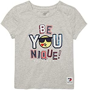 Tommy Hilfiger Girl's Adaptive T-shirt With Velcro Brand Closure at Shoulder Tommy Hilfiger