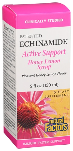 Эхинамидный сироп активной защиты с медом и лимоном — 5 жидких унций Natural Factors