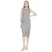 Women's ALEXIA ADMOR Amora Boatneck Sleeveless Peplum Sheath Dress Alexia Admor